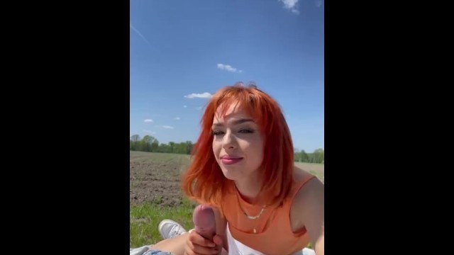 Blowjob in Meadow