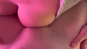 Real Lesbian:artemisia Love Rubs her Friend's Pussy with her Nipple(full Video on OnlyFans)